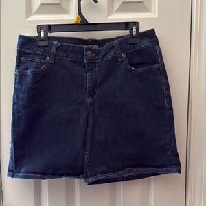 Dark Blue Denim Shorts
